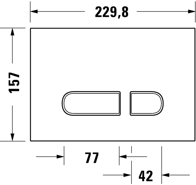 Duravit DuraSystem A1 przycisk spłukujący, szkło białe WD5002012000