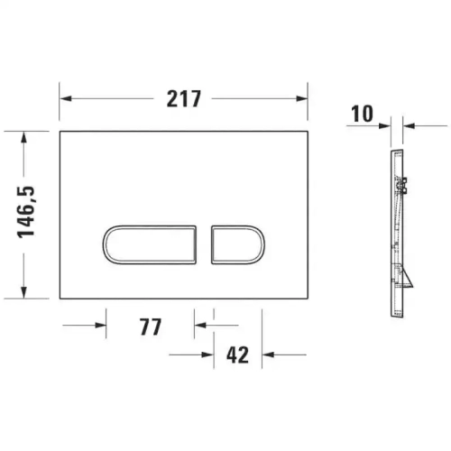Duravit DuraSystem A1 przycisk spłukujący, biały alpin WD5001011000