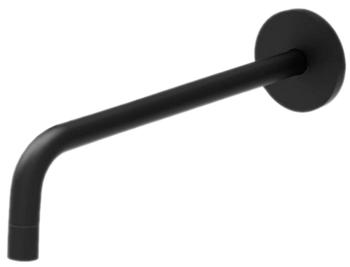 Paffoni Light wylewka ścienna 175mm, czarny mat ZBOC045NO