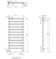 Imers Tell 2 grzejnik łazienkowy 430x940mm, biały 1122