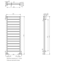 Imers Tell 3 grzejnik łazienkowy 430x1170mm, biały 1132