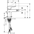 HansGrohe Metris bateria bidetowa 31280000