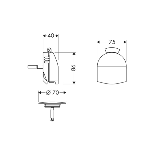 HansGrohe Exafill element zewnętrzny 58127000