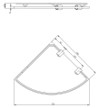 Andex Classic półka narożna z ramką chrom 0070CC