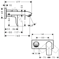 HansGrohe Metris bateria umywalkowa podtynkowa element zewnętrzny 31085000