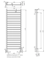 Imers Tell 7 grzejnik łazienkowy 530x1470mm, biały 1172
