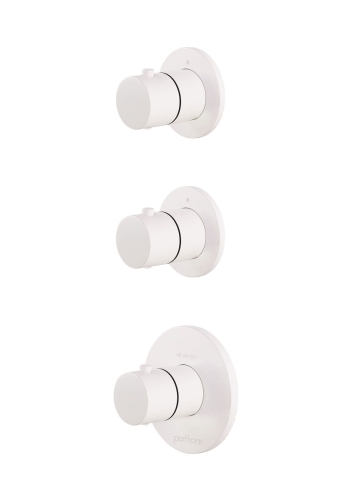 Paffoni Modular Box bateria wannowa-prysznicowa podtynkowa z termostatem, 2-drożna, biały mat MDE018BO