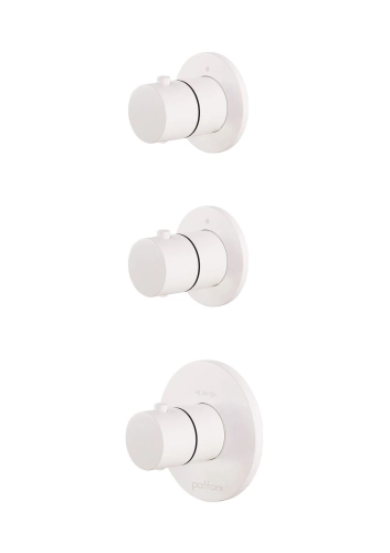 Paffoni Modular Box bateria wannowa-prysznicowa podtynkowa z termostatem, 2-drożna, biały mat MDE018BO