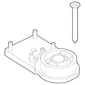 Novellini Podstawa profila obrotowego drzwi, chrom R02BNMO02-K
