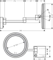 HANSGROHE AddStoris lusterko kosmetyczne z oświetleniem LED, złoty optyczny polerowany 41790990
