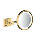 HANSGROHE AddStoris lusterko kosmetyczne z oświetleniem LED, złoty optyczny polerowany 41790990