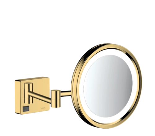 HANSGROHE AddStoris lusterko kosmetyczne z oświetleniem LED, złoty optyczny polerowany 41790990