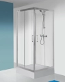 Sanplast TX5b kabina trójścienna prostokątna 90x100x90cm szkło ze wzorem W15, profile srebrne błyszczące 600-271-1840-1320-38-231