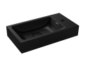 Kaldewei Cono umywalka ścienna 55x30cm z otworem, model 3073, czarny mat 9080.0601.3676