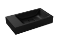 Kaldewei Cono umywalka ścienna 55x30cm bez otworu, model 3073, czarny mat 9080.0643.3676