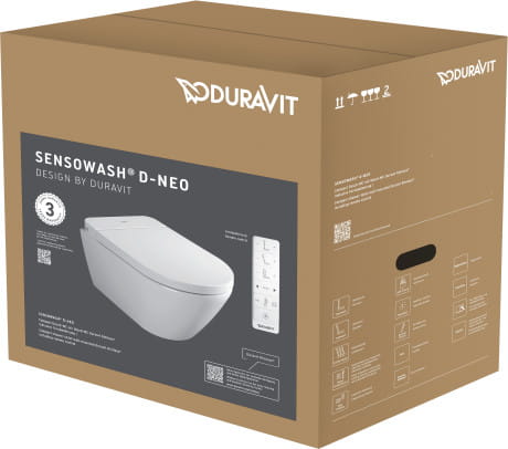 DURAVIT D-Neo Compact SensoWash miska podwieszana 58x37cm Rimless 654000012004300