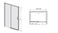 Sanplast Free Zone drzwi przesuwne 110cm (107-110,4cm) lewe D2L/FREEZONE-110 W0 sb 600-271-3130-38-401