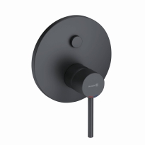 KLUDI Bozz PUSH & SWITCH bateria wannowo-prysznicowa podtynkowa, element zewnętrzny, czarny mat 386593976