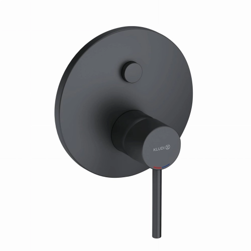 KLUDI Bozz PUSH & SWITCH bateria wannowo-prysznicowa podtynkowa, element zewnętrzny, czarny mat 386593976