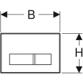 B - 246 mm, H 164 mm