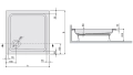 Sanplast Free Line brodzik kwadratowy B/FREE 80x80x9+STB 615-040-0021-01-000