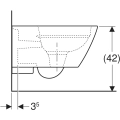 GEBERIT SmyleSquare miska podwieszana 54x35cm, Rimfree, KeraTect biała 500.208.01.8