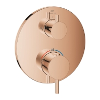 GROHE Atrio termostatyczna bateria prysznicowa do obsługi dwóch odbiorników, element zewnetrzny, warm sunset-miedziany błyszczący 24358DA0