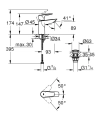 GROHE BauEdge bateria umywalkowa S-size, chrom, klik-klak 23895001
