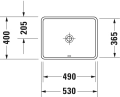 DURAVIT Starck 3 umywalka podblatowa 53x40cm, biała, 030549.00.00