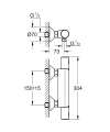 GROHE Precision Start bateria prysznicowa z termostatem, czarny mat 345942430