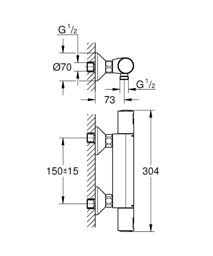 GROHE Precision Start bateria prysznicowa z termostatem, czarny mat 345942430