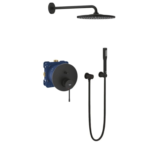 GROHE Essence komplet prysznicowy z deszczownicą, phantom black 24167KF1-02