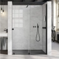 Huppe Xtensa pure drzwi prysznicowe suwane typ 180 (160,5-181,7cm), prawe, profile czarny mat, szkło bezbarwne AP, XT0209.123.322+XT0401-2.jpg