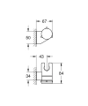 GROHE Tempesta uchwyt punktowy regulowany, chrom 27595000