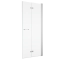 SANSWISS Solino SOLF1 drzwi dwuczęściowe składane 80cm(78,3-80cm), prawe, profile srebrny połysk, szkło bezbarwne SOLF1D0805007