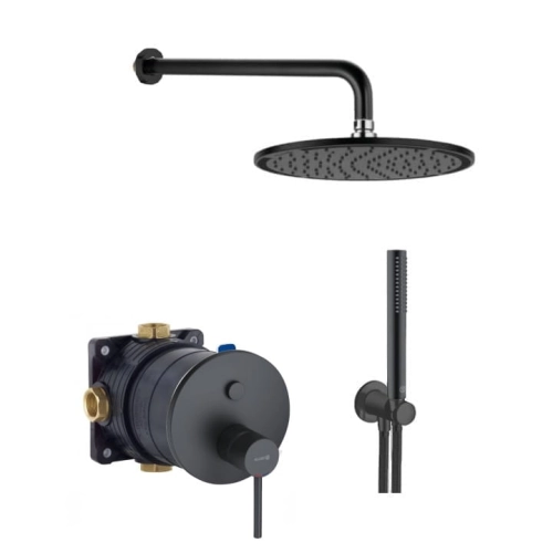 KLUDI Bozz komplet prysznicowy podtynkowy, deszczownica 300mm, czarny mat 386593976-08.jpg