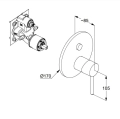 KLUDI Bozz PUSH & SWITCH bateria wannowo-prysznicowa podtynkowa, element zewnętrzny, biały mat 386595376