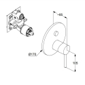 KLUDI Bozz PUSH & SWITCH bateria wannowo-prysznicowa podtynkowa, element zewnętrzny, chrom 386590576