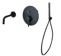 Paffoni Light Black zestaw wannowy podtynkowy, wylewka L-180mm, czarny mat LIG015ZWW.NO