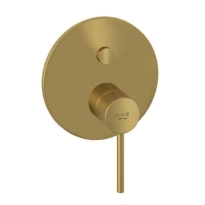 KLUDI Bozz PUSH & SWITCH bateria wannowo-prysznicowa podtynkowa, element zewnętrzny, złoty szczotkowany 38659N076