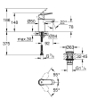 Grohe Eurosmart Cosmopolitan bateria umywalkowa rozmiar S, z korkiem klik-klak 23925000