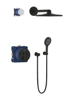 GROHE Grohtherm SmartControl podtynkowy zestaw prysznicowy z deszczownicą SmartActive 310, phantom black 29508KF0-01