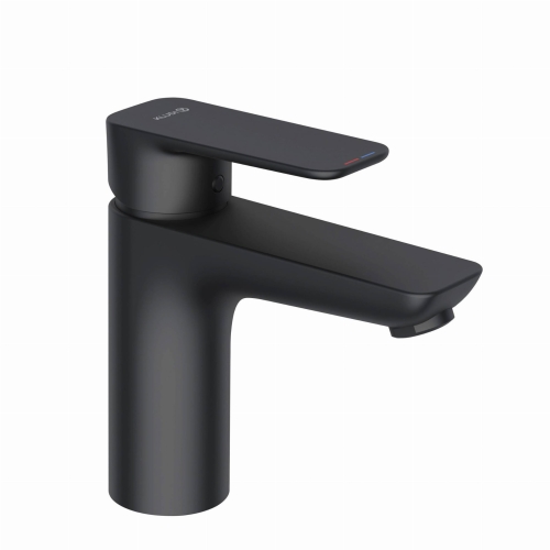 KLUDI Pure&Style 100 bateria umywalkowa bez korka, czarny mat, 402923975