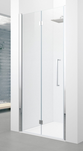 Novellini Young 2.0 1BS drzwi składane 85cm(82-86cm), lewe, profil chrom, szkło bezbarwne Y21BS82S-1K-montaż we wnęce