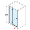 Novellini Brera Lite G drzwi prysznicowe skrzydłowe 95cm(94-96cm), lewe, do wnęki, profil chrom, szkło bezbarwne BRLTA95LS-1K+SAN1GPN-K