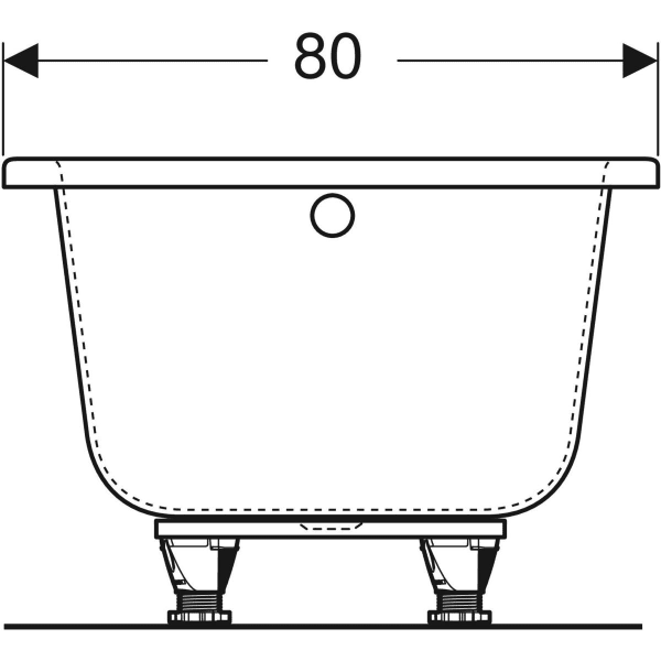 GEBERIT Perfect wanna prostokątna 180x80 cm 554.074.01.1