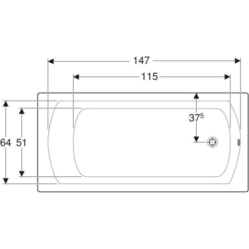 Geberit Perfect wanna prostokątna 160x75cm 554.072.01.1