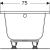GEBERIT Perfect wanna prostokątna 150x75cm 554.071.01.1