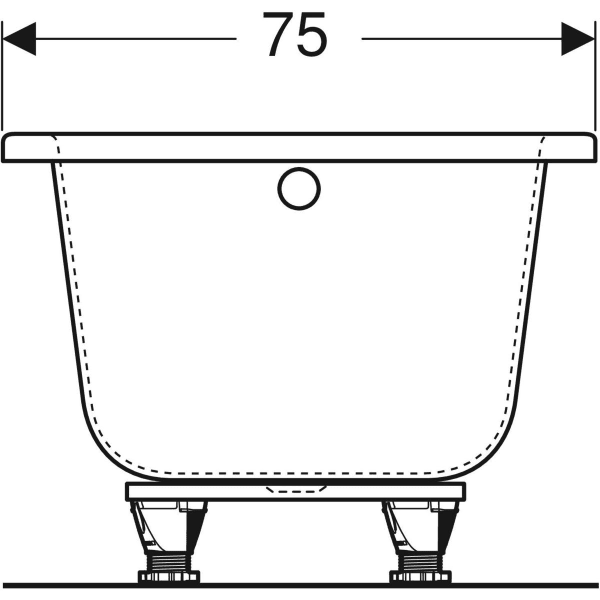 GEBERIT Perfect wanna prostokątna 150x75cm 554.071.01.1