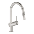 GROHE Minta bateria zlewozmywakowa z wyciąganą wylewką, stal nierdzewna 32321DC2